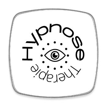 Hypnose Hypnosis - Viereckiger Kühlschrankmagnet - Weiß - Vorne