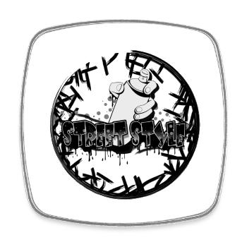 Steet Style - Square fridge magnet - white - Front