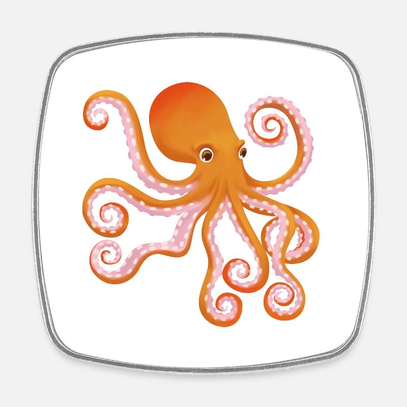 Octopus Octopus - Magnet carré - blanc