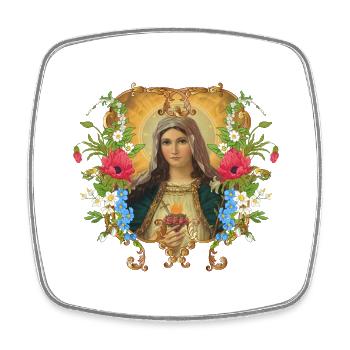 Virgin Mary holly mary - Square fridge magnet - white - Front