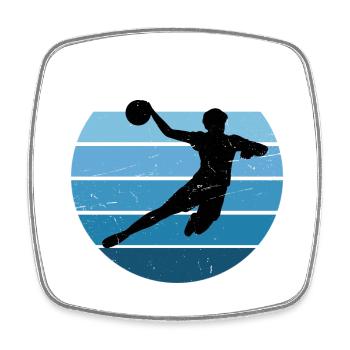 Handballer Handball Kinder Handballspieler Herren - Viereckiger Kühlschrankmagnet - Weiß - Vorne