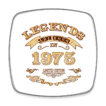 Legends are born in 1975 - Square fridge magnet - white - Front
