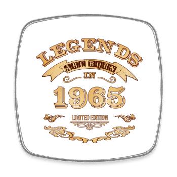 Legends are born in 1965 - Square fridge magnet - white - Front