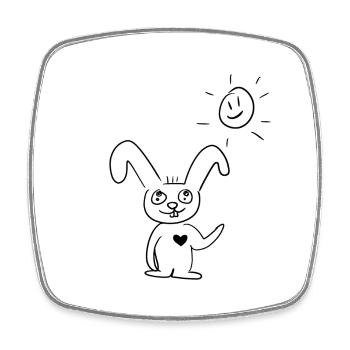 Good morning - Square fridge magnet - white - Front