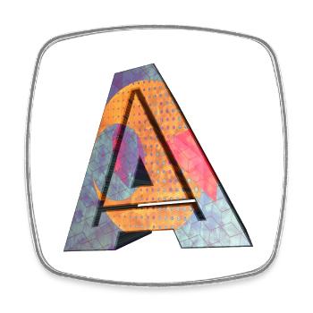 A - Viereckiger Kühlschrankmagnet - Weiß - Vorne