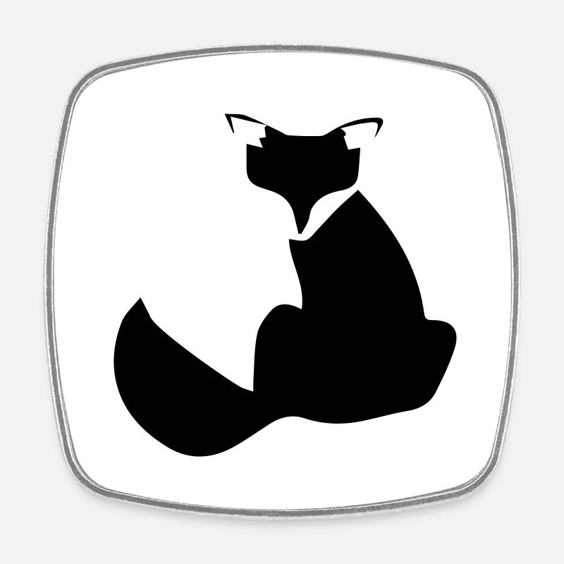 fuchs - Viereckiger Kühlschrankmagnet - Weiß