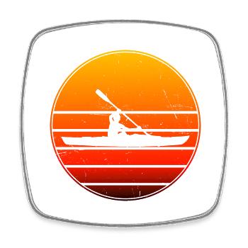 Kayaking Kayak Men Kayak Canoe Women - Square fridge magnet - white - Front