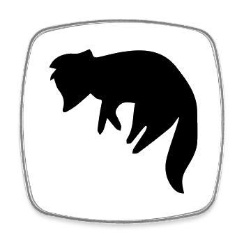 fuchs - Viereckiger Kühlschrankmagnet - Weiß - Vorne