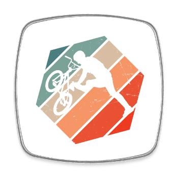 bmx fahrrad bmx Radfahren bmx jungen Damen - Viereckiger Kühlschrankmagnet - Weiß - Vorne