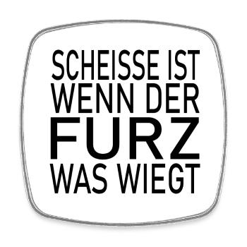 Fun Spaß Lustige - Viereckiger Kühlschrankmagnet - Weiß - Vorne