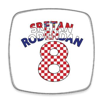 Croatie 8ème anniversaire Sretan Rodendan 8 - Magnet carré - blanc - Devant