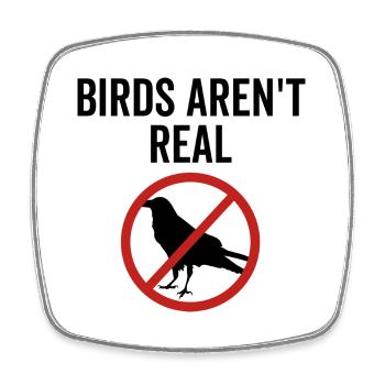 Birds Aren't Real - Square fridge magnet - white - Front