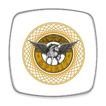 Spirit of the Pegasus - Greek mythology - Square fridge magnet - white - Front