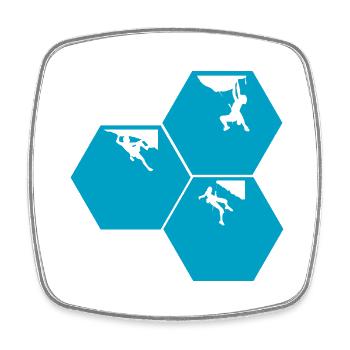 Bouldern Klettern Climbing - Viereckiger Kühlschrankmagnet - Weiß - Vorne
