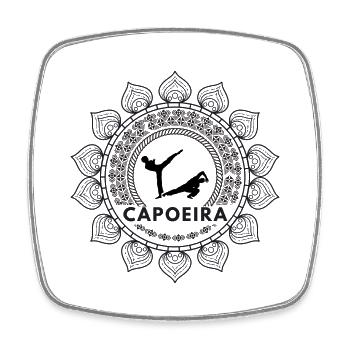 Capoeira Mandala - Viereckiger Kühlschrankmagnet - Weiß - Vorne