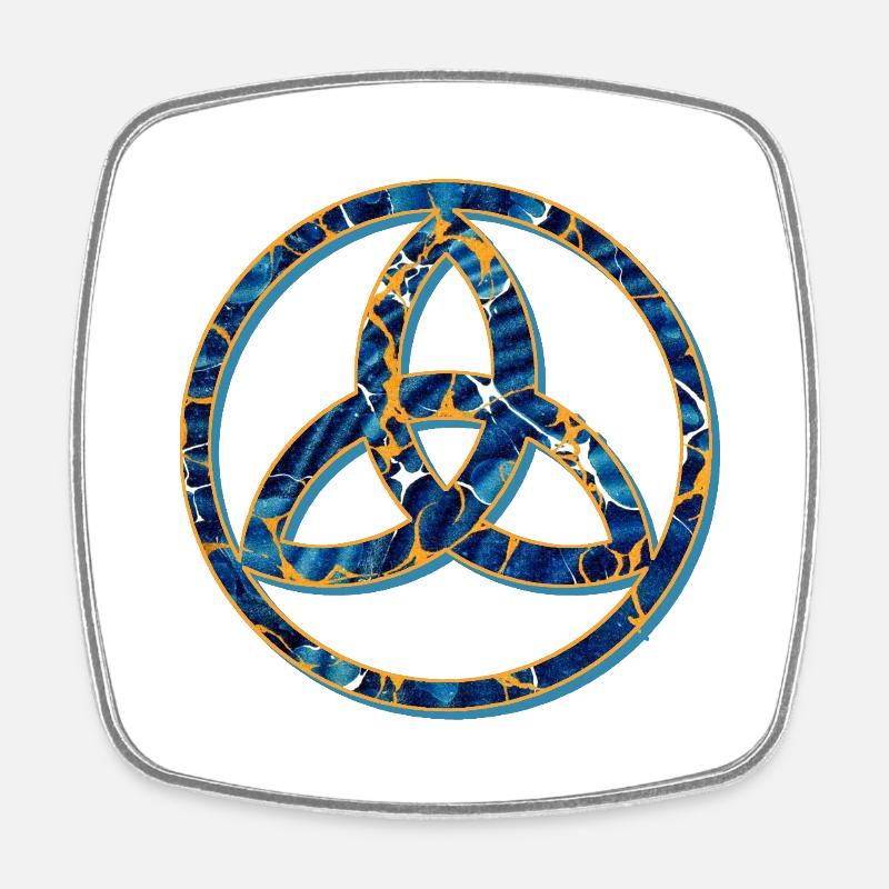 triquetra e 16 - Square fridge magnet - white