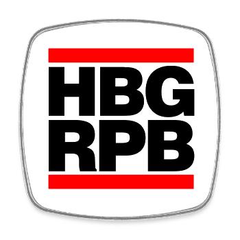 Hamburg Reeperbahn (HBG RPG) - Viereckiger Kühlschrankmagnet - Weiß - Vorne