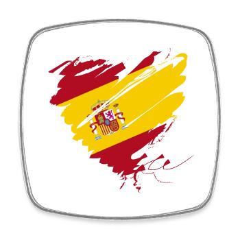 Heart Corazón Spain España Barcelona Mallorca Gate - Square fridge magnet - white - Front