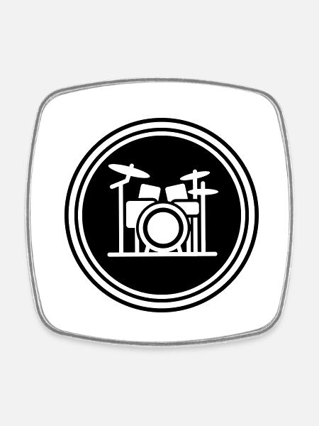 Percussion - Magnet carré - blanc