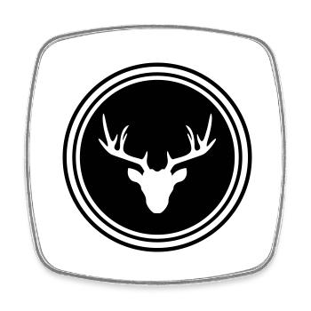 Deer Deer icon - Square fridge magnet - white - Front