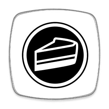 Cake cheesecake - Square fridge magnet - white - Front