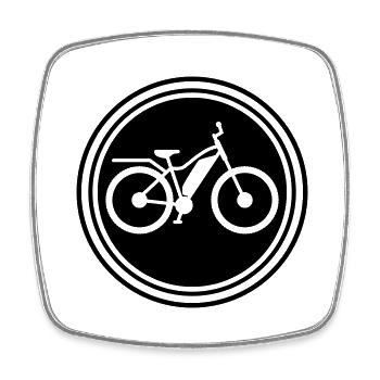 ebike fahrrad - Viereckiger Kühlschrankmagnet - Weiß - Vorne