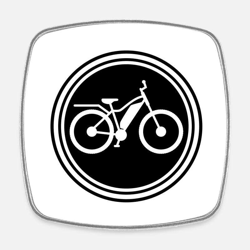 vélo électrique - Magnet carré - blanc