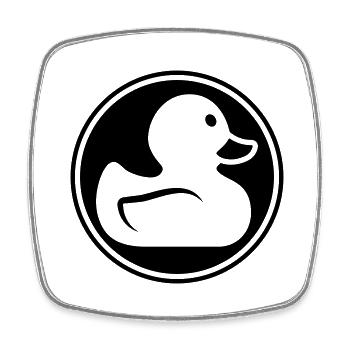 Duck Icon - Square fridge magnet - white - Front