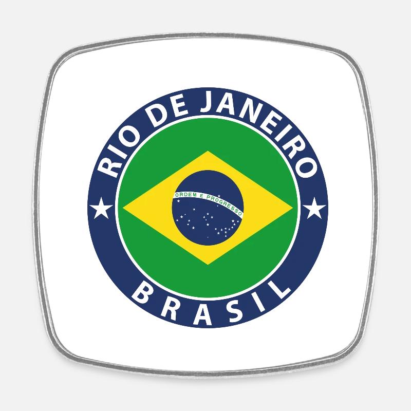Rio de Janeiro - Magnet carré - blanc