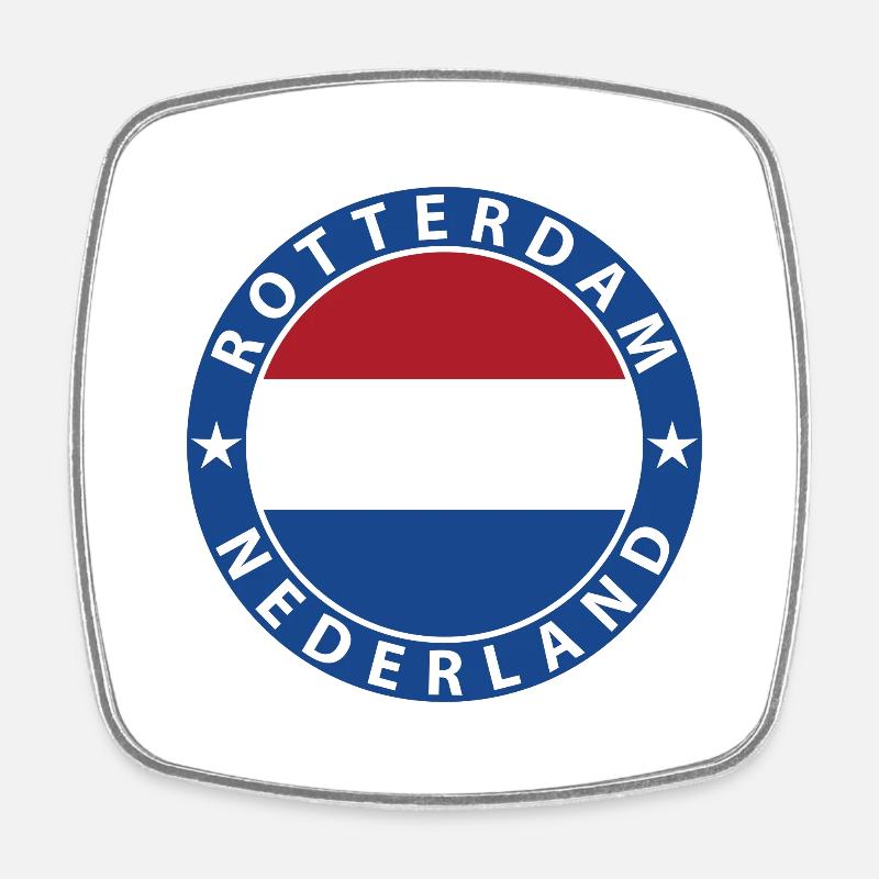 Rotterdam - Magnet carré - blanc