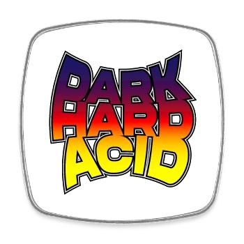 Acid Techno Dark Hard Acid Techno 303 Basslines - Square fridge magnet - white - Front