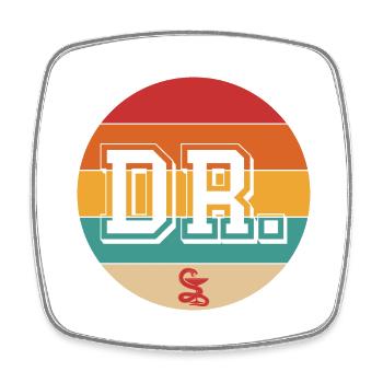 Docteur - Magnet carré - blanc - Devant