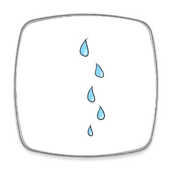 eau de nuage de pluie - Magnet carré - blanc - Devant