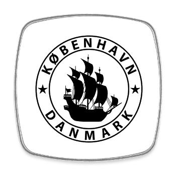 Kopenhagen - Viereckiger Kühlschrankmagnet - Weiß - Vorne