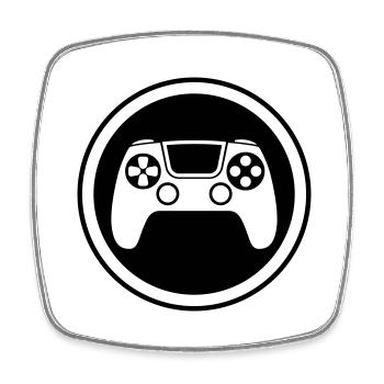 Gamepad Symbol Controller - Square fridge magnet - white - Front