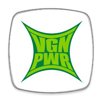 Conception VGN PWR - Magnet carré - blanc - Devant