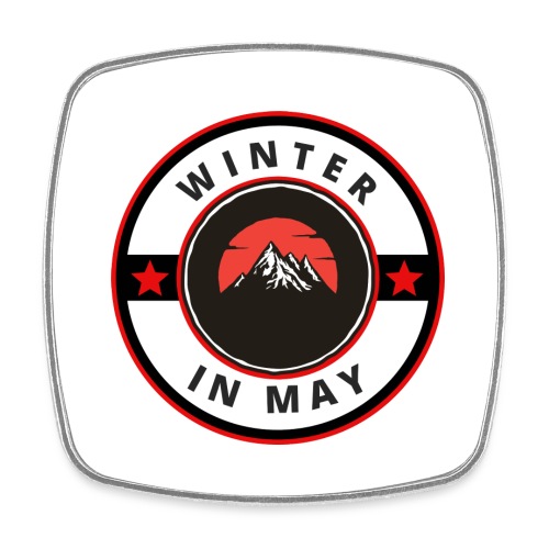 Winter in May Mountain - Imán de nevera cuadrado
