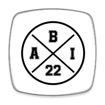 Abi 22 - Viereckiger Kühlschrankmagnet - Weiß - Vorne