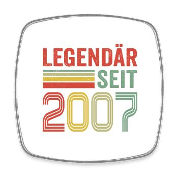 Legendär seit 2007 jahrgang 2007 - Viereckiger Kühlschrankmagnet - Weiß - Vorne