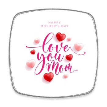 Happy Mothers Day - Square fridge magnet - white - Front
