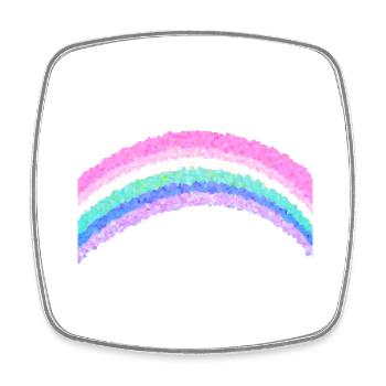 regenbogen symbol farben pink - Viereckiger Kühlschrankmagnet - Weiß - Vorne