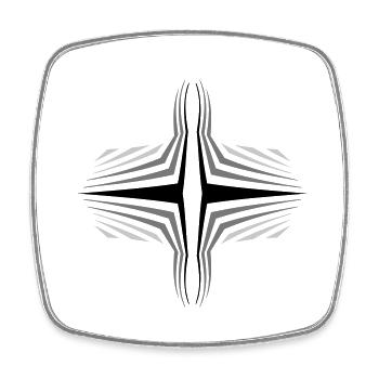 Pattern Lines Stripes - Square fridge magnet - white - Front