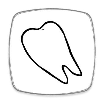 Lost Molar Comic - Square fridge magnet - white - Front