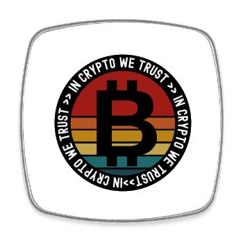 Crypto-monnaie sur laquelle nous comptons sur le hockey - Magnet carré - blanc - Devant