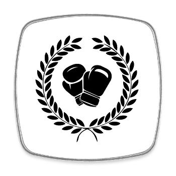 Boxing - Square fridge magnet - white - Front