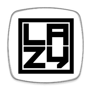 Shield Lazy Viereck - Square fridge magnet - white - Front