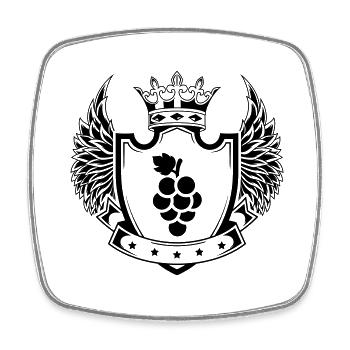 grapes - Square fridge magnet - white - Front