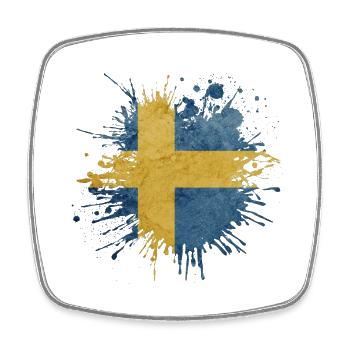 Schweden Schweden Viking Norden Skandinavien Mittsommer - Viereckiger Kühlschrankmagnet - Weiß - Vorne