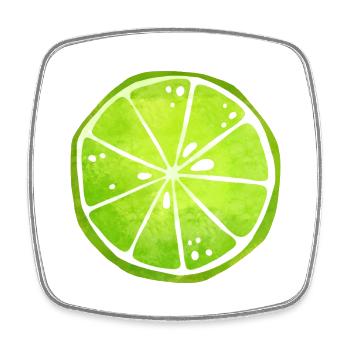 Lime Fruit Drink Costume Outfit Sour Lemon - Square fridge magnet - white - Front
