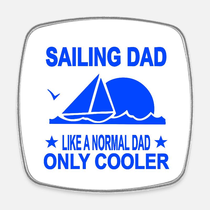 Sail - Square fridge magnet - white